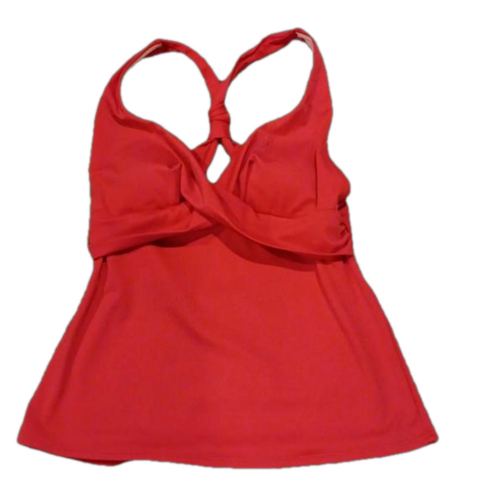 L.L.Bean swim top reddish orange Size 6 tankini swim top